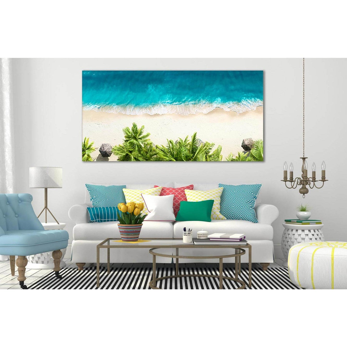 Palm Trees And Ocean №SL63 Ready to Hang Canvas PrintCanvas art arrives ready to hang, with hanging accessories included and no additional framing required. Every canvas print is hand-crafted, made on-demand at our workshop and expertly stretched around 1