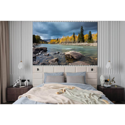 Autumn River And Stone №SL1474 Ready to Hang Canvas PrintCanvas art arrives ready to hang, with hanging accessories included and no additional framing required. Every canvas print is hand-crafted, made on-demand at our workshop and expertly stretched arou