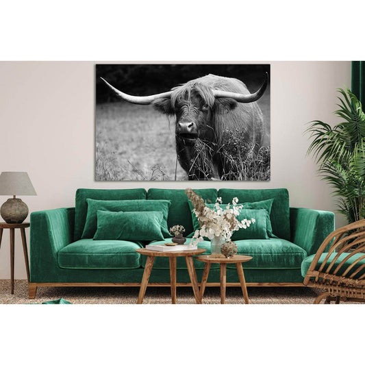 Highland Cow Black End White №SL867 Ready to Hang Canvas PrintCanvas art arrives ready to hang, with hanging accessories included and no additional framing required. Every canvas print is hand-crafted, made on-demand at our workshop and expertly stretched