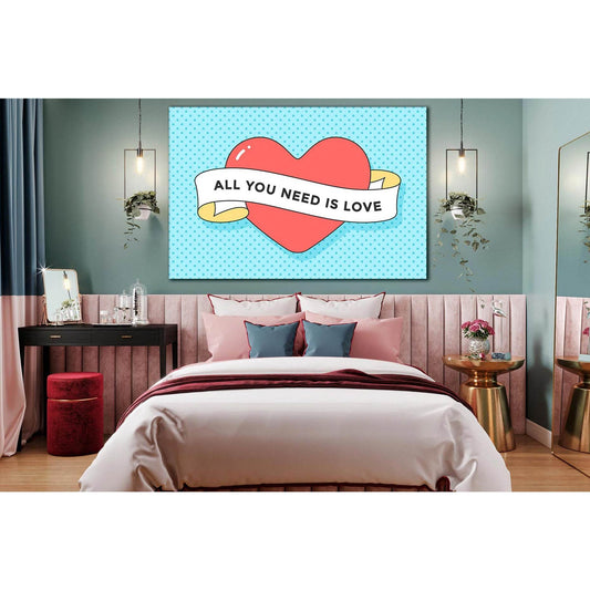 All You Need Is Love Pop Art №SL550 Ready to Hang Canvas PrintCanvas art arrives ready to hang, with hanging accessories included and no additional framing required. Every canvas print is hand-crafted, made on-demand at our workshop and expertly stretched
