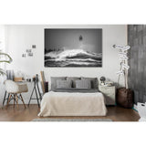 Storm Waves And Lighthouse №SL56 Ready to Hang Canvas Print