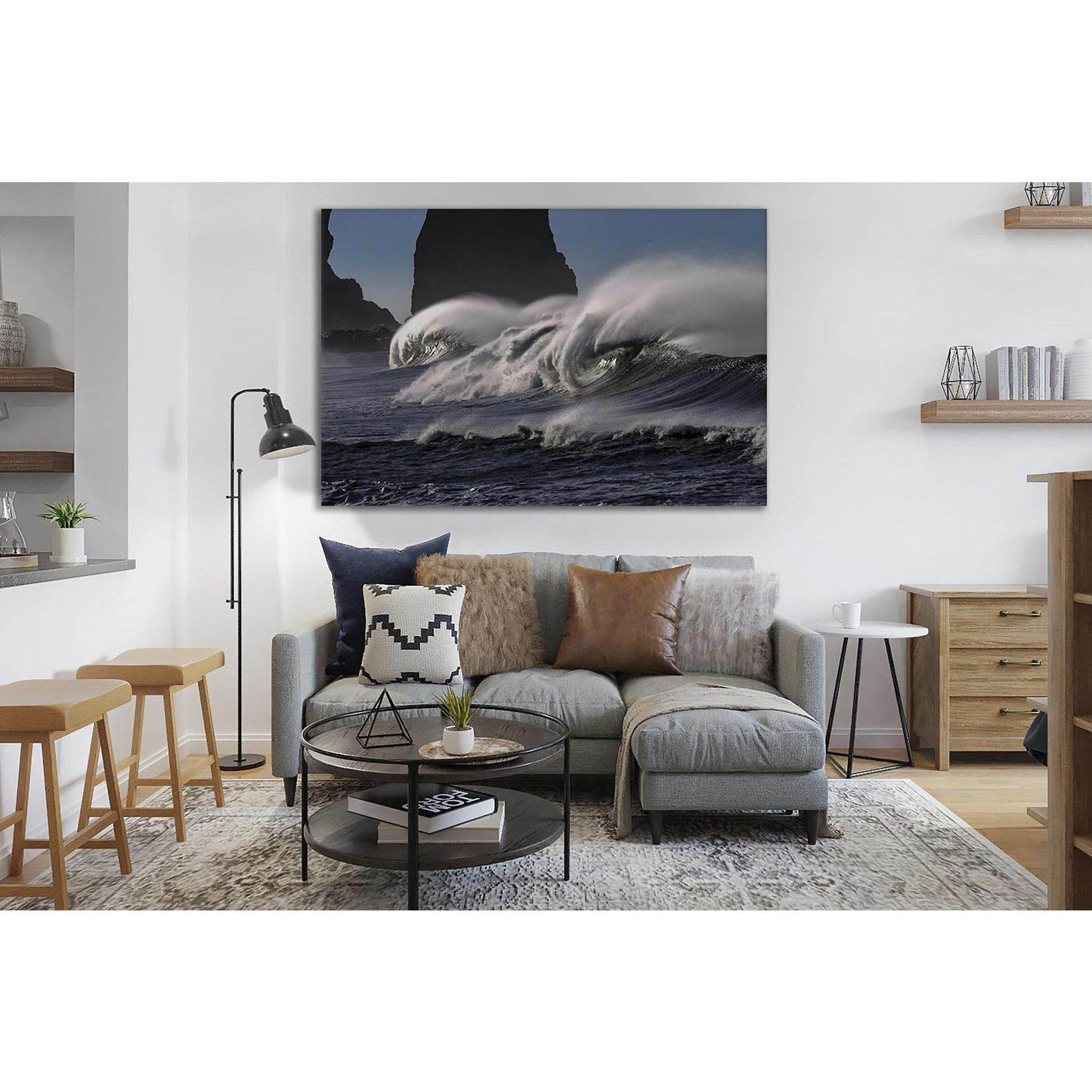 Powerful Ocean Waves №SL189 Ready to Hang Canvas PrintCanvas art arrives ready to hang, with hanging accessories included and no additional framing required. Every canvas print is hand-crafted, made on-demand at our workshop and expertly stretched around