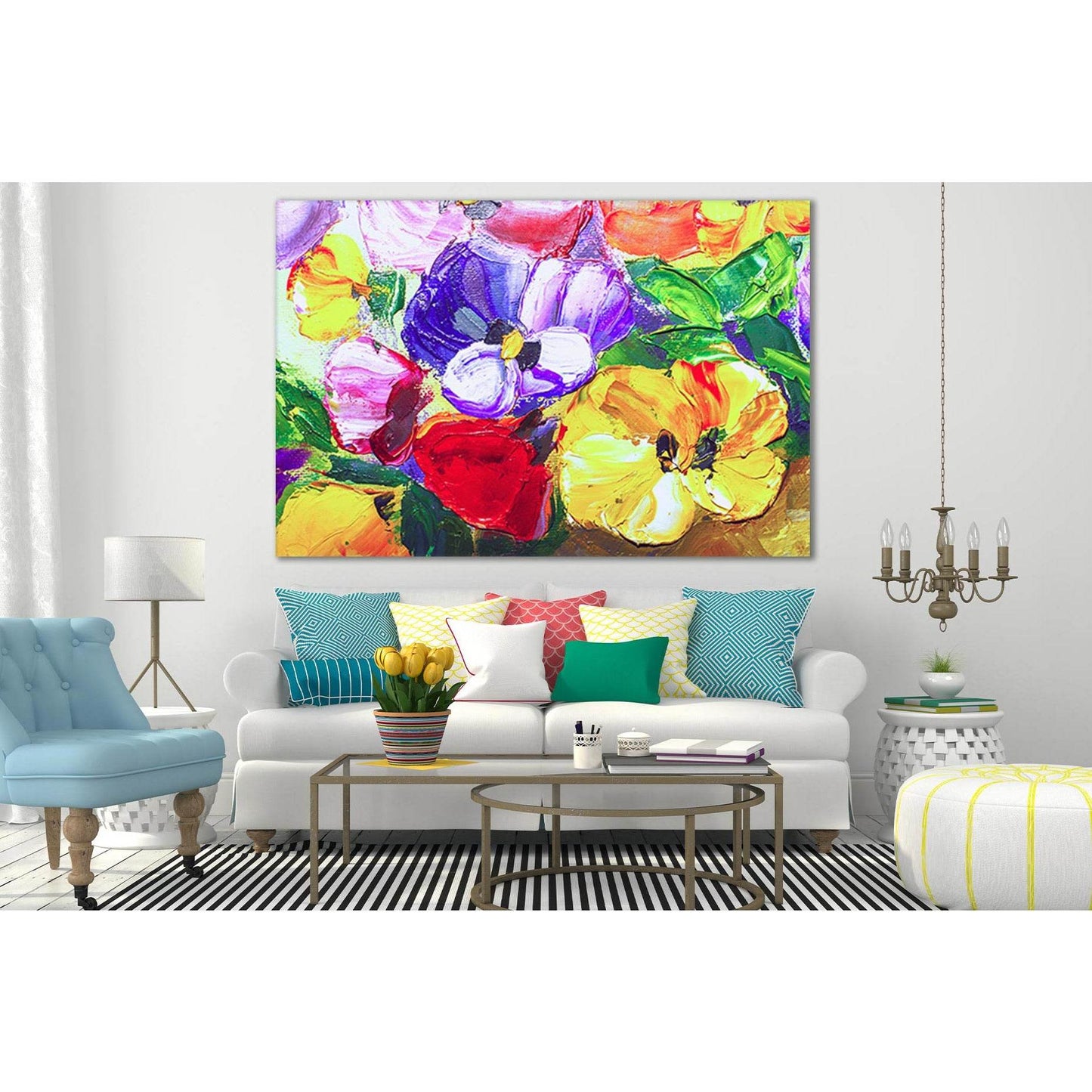 Texture Oil Painting Flowers №SL595 Ready to Hang Canvas PrintCanvas art arrives ready to hang, with hanging accessories included and no additional framing required. Every canvas print is hand-crafted, made on-demand at our workshop and expertly stretched