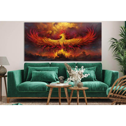 Fiery Phoenix №SL1280 Ready to Hang Canvas PrintCanvas art arrives ready to hang, with hanging accessories included and no additional framing required. Every canvas print is hand-crafted, made on-demand at our workshop and expertly stretched around 100% N