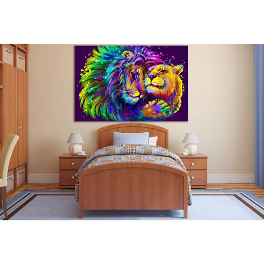 Lion Embracing Lioness №SL552 Ready to Hang Canvas PrintCanvas art arrives ready to hang, with hanging accessories included and no additional framing required. Every canvas print is hand-crafted, made on-demand at our workshop and expertly stretched aroun