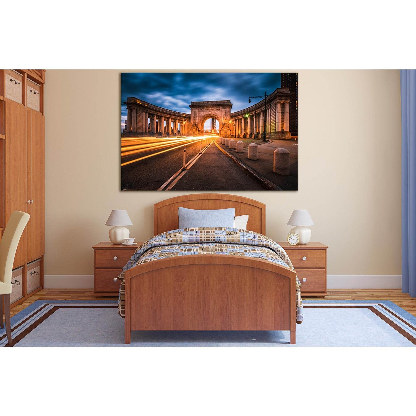 Manhattan Bridge Arch And Colonnade №SL1373 Ready to Hang Canvas PrintCanvas art arrives ready to hang, with hanging accessories included and no additional framing required. Every canvas print is hand-crafted, made on-demand at our workshop and expertly s