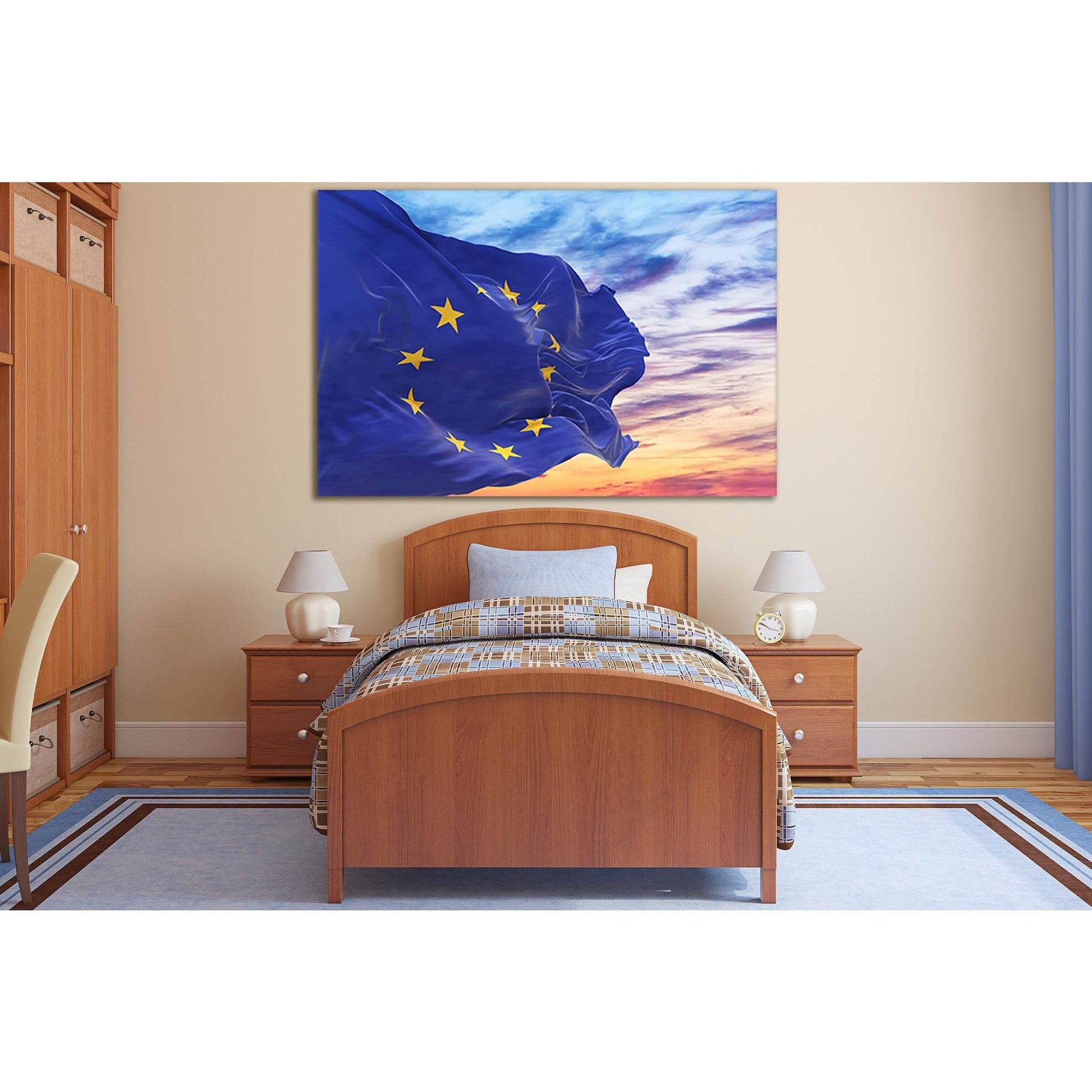 Flag Of The European Union №SL1189 Ready to Hang Canvas PrintCanvas art arrives ready to hang, with hanging accessories included and no additional framing required. Every canvas print is hand-crafted, made on-demand at our workshop and expertly stretched
