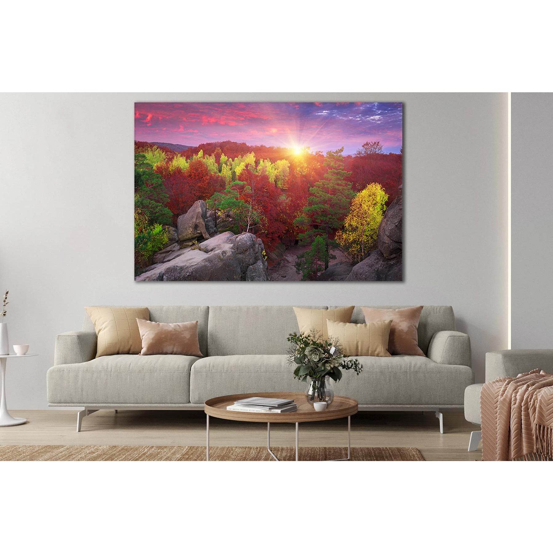 Autumn Trees At Sunrise №SL281 Ready to Hang Canvas PrintCanvas art arrives ready to hang, with hanging accessories included and no additional framing required. Every canvas print is hand-crafted, made on-demand at our workshop and expertly stretched arou