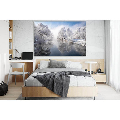 Winter Trees Over The River №SL1078 Ready to Hang Canvas PrintCanvas art arrives ready to hang, with hanging accessories included and no additional framing required. Every canvas print is hand-crafted, made on-demand at our workshop and expertly stretched