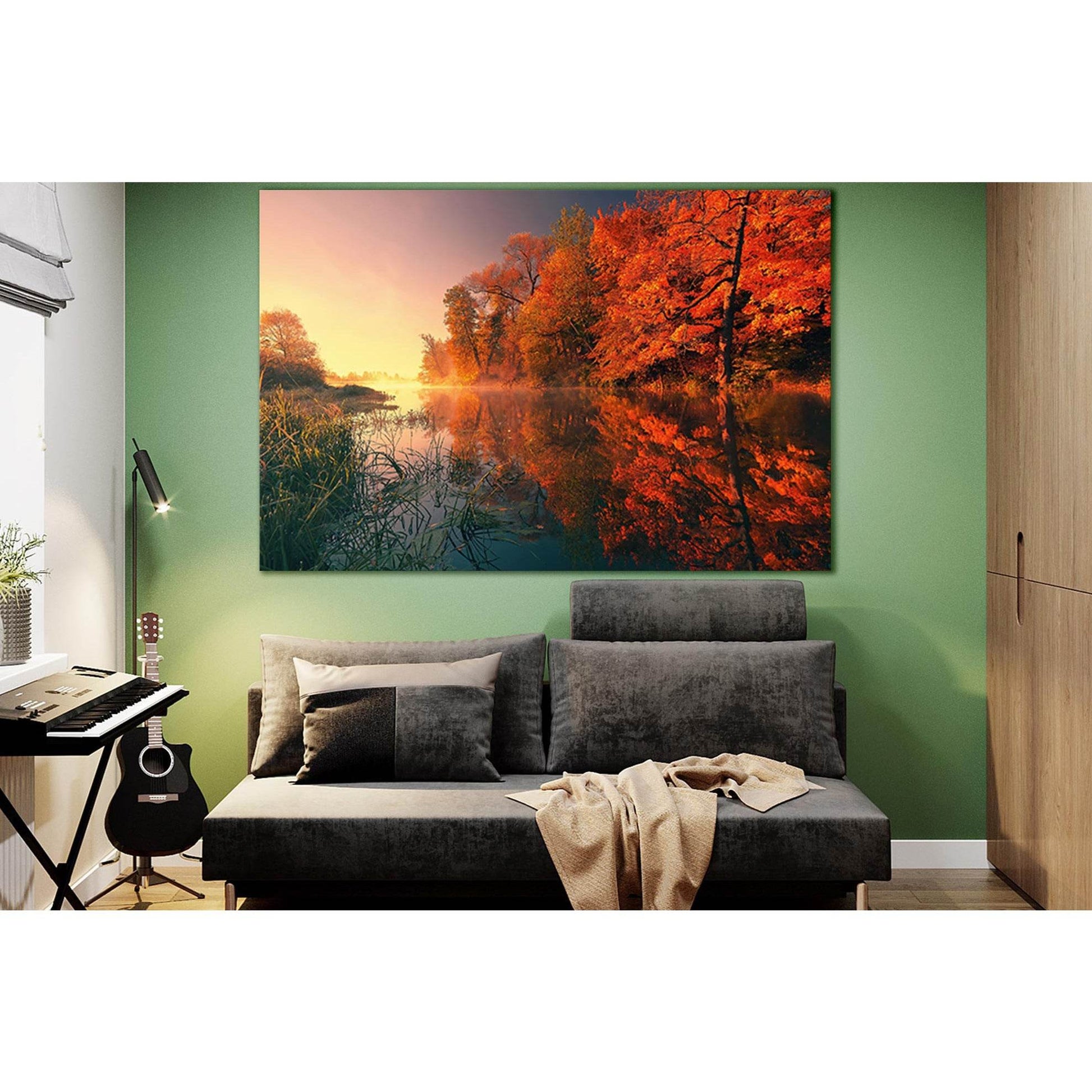 Reflection Of Trees In Autumn №SL1496 Ready to Hang Canvas PrintCanvas art arrives ready to hang, with hanging accessories included and no additional framing required. Every canvas print is hand-crafted, made on-demand at our workshop and expertly stretch