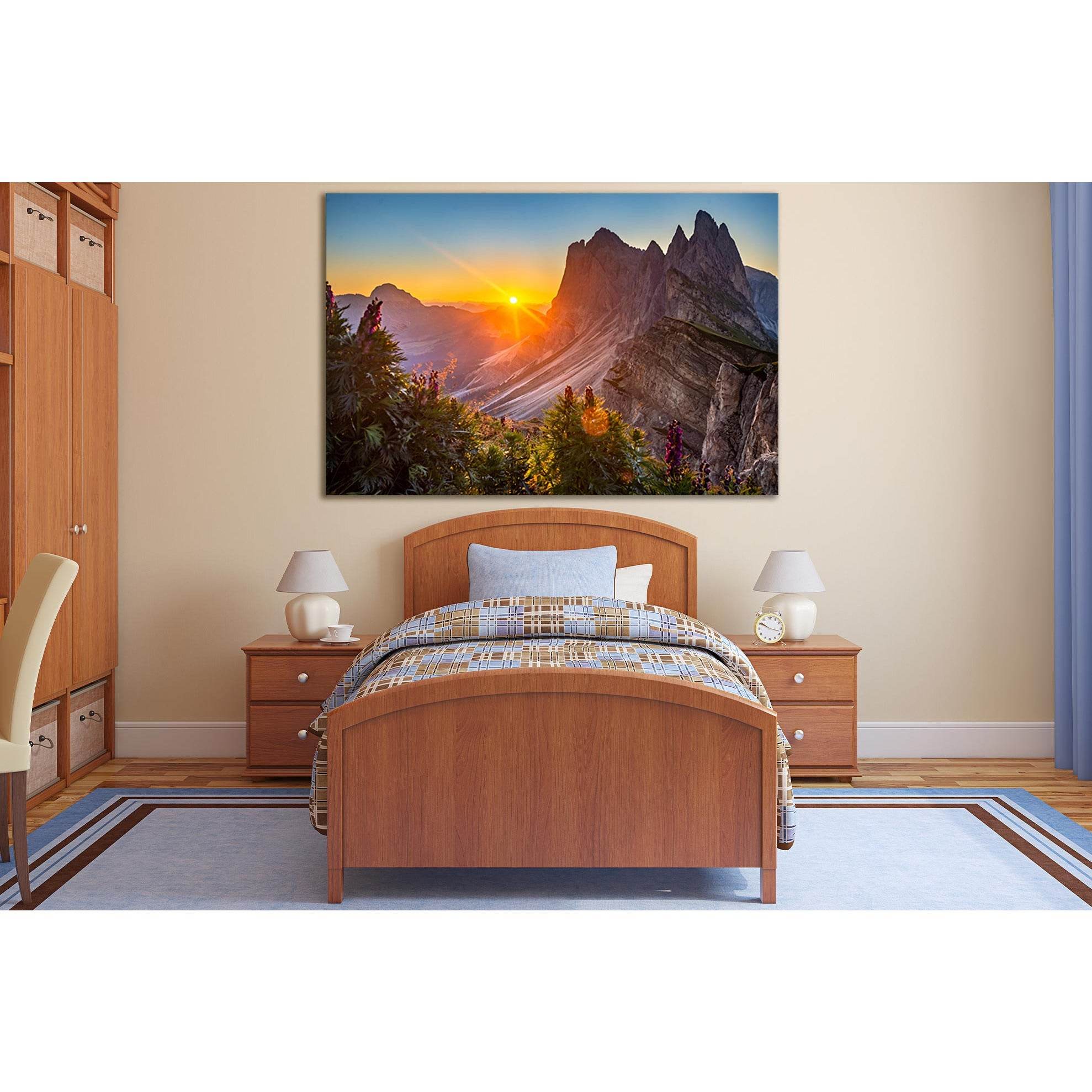 Sunrise At The Dolomites Italy №SL1586 Ready to Hang Canvas Print