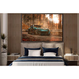 Sports Car On The Road In The Forest №SL1446 Ready to Hang Canvas Print