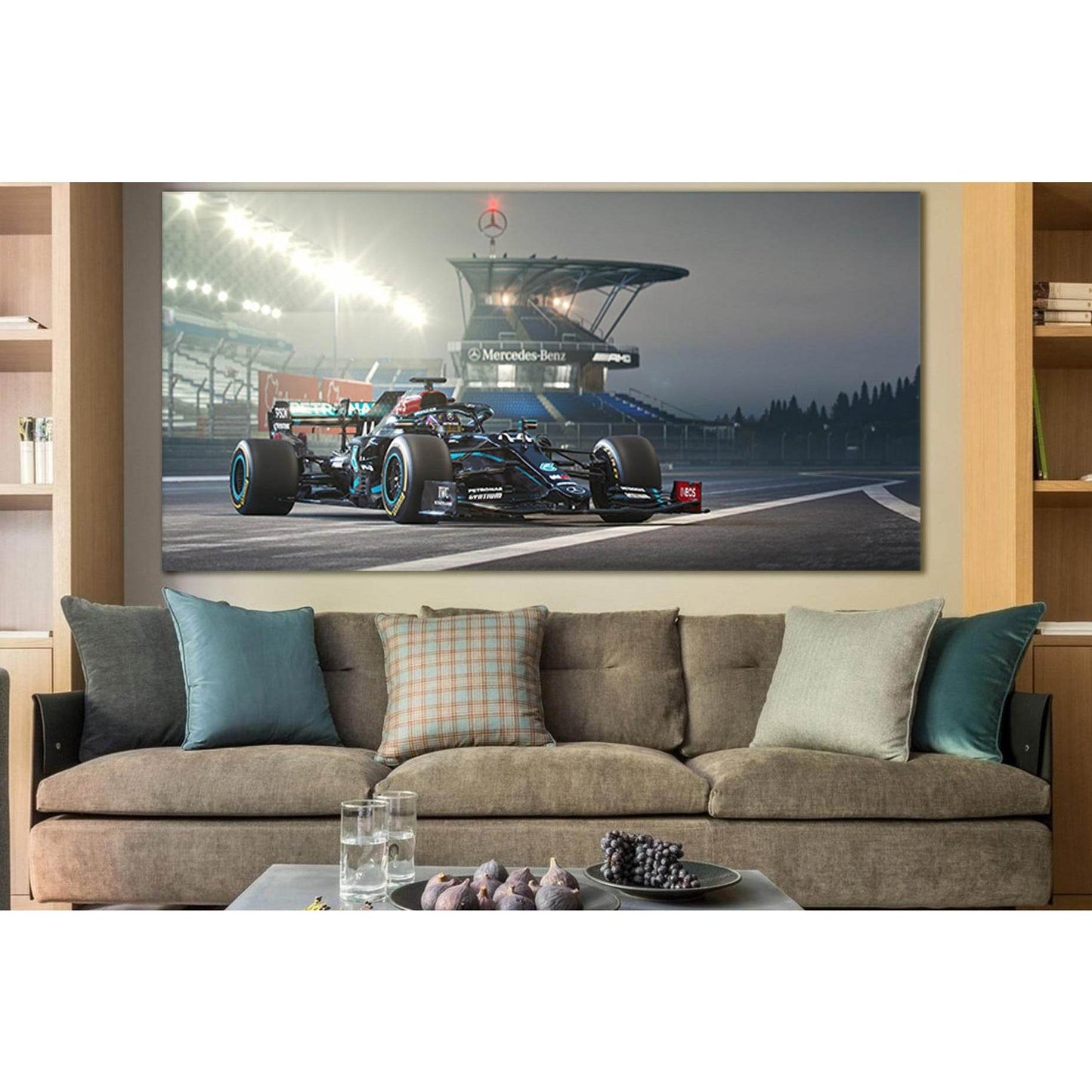Mercedes-AMG F1 №SL943 Ready to Hang Canvas PrintCanvas art arrives ready to hang, with hanging accessories included and no additional framing required. Every canvas print is hand-crafted, made on-demand at our workshop and expertly stretched around 100%