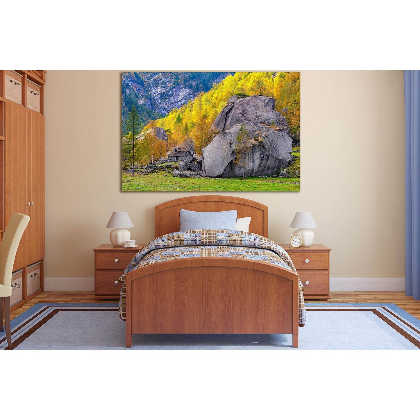 Switzerland Mountains Autumn №SL1071 Ready to Hang Canvas PrintCanvas art arrives ready to hang, with hanging accessories included and no additional framing required. Every canvas print is hand-crafted, made on-demand at our workshop and expertly stretche
