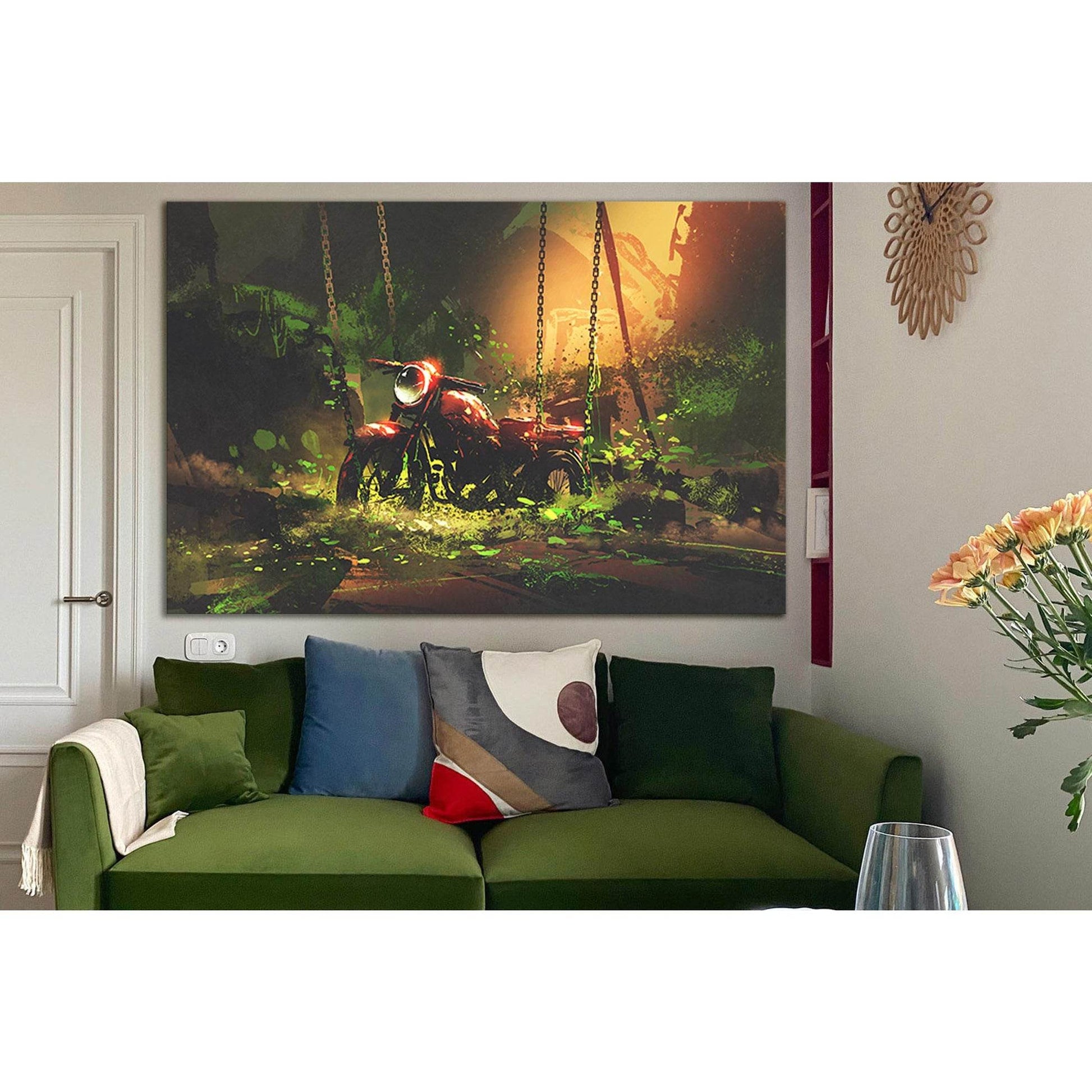 Abandoned Rusty Motorbike №SL1257 Ready to Hang Canvas PrintCanvas art arrives ready to hang, with hanging accessories included and no additional framing required. Every canvas print is hand-crafted, made on-demand at our workshop and expertly stretched a