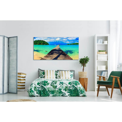 Wooden Bridge Tropical Beach №SL60 Ready to Hang Canvas PrintCanvas art arrives ready to hang, with hanging accessories included and no additional framing required. Every canvas print is hand-crafted, made on-demand at our workshop and expertly stretched