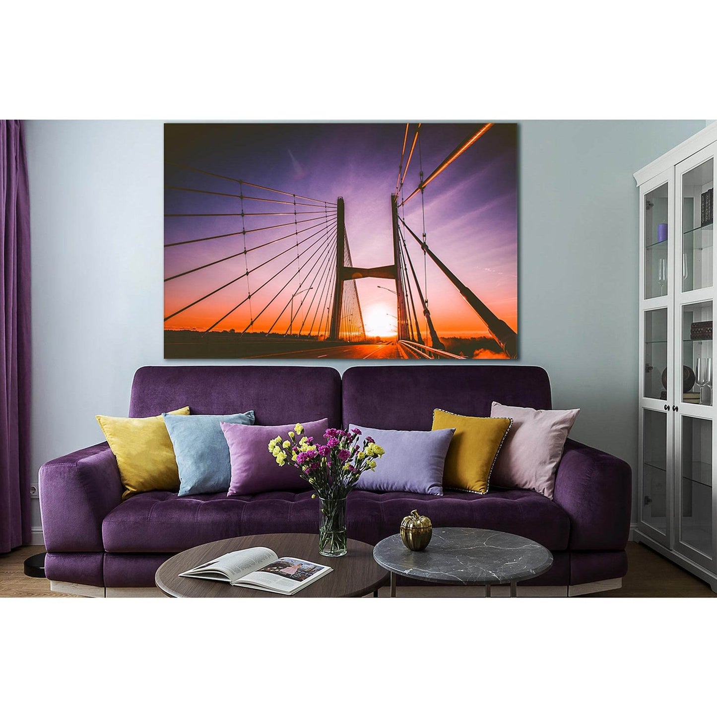 Bridge At Sunset №SL1139 Ready to Hang Canvas PrintCanvas art arrives ready to hang, with hanging accessories included and no additional framing required. Every canvas print is hand-crafted, made on-demand at our workshop and expertly stretched around 100