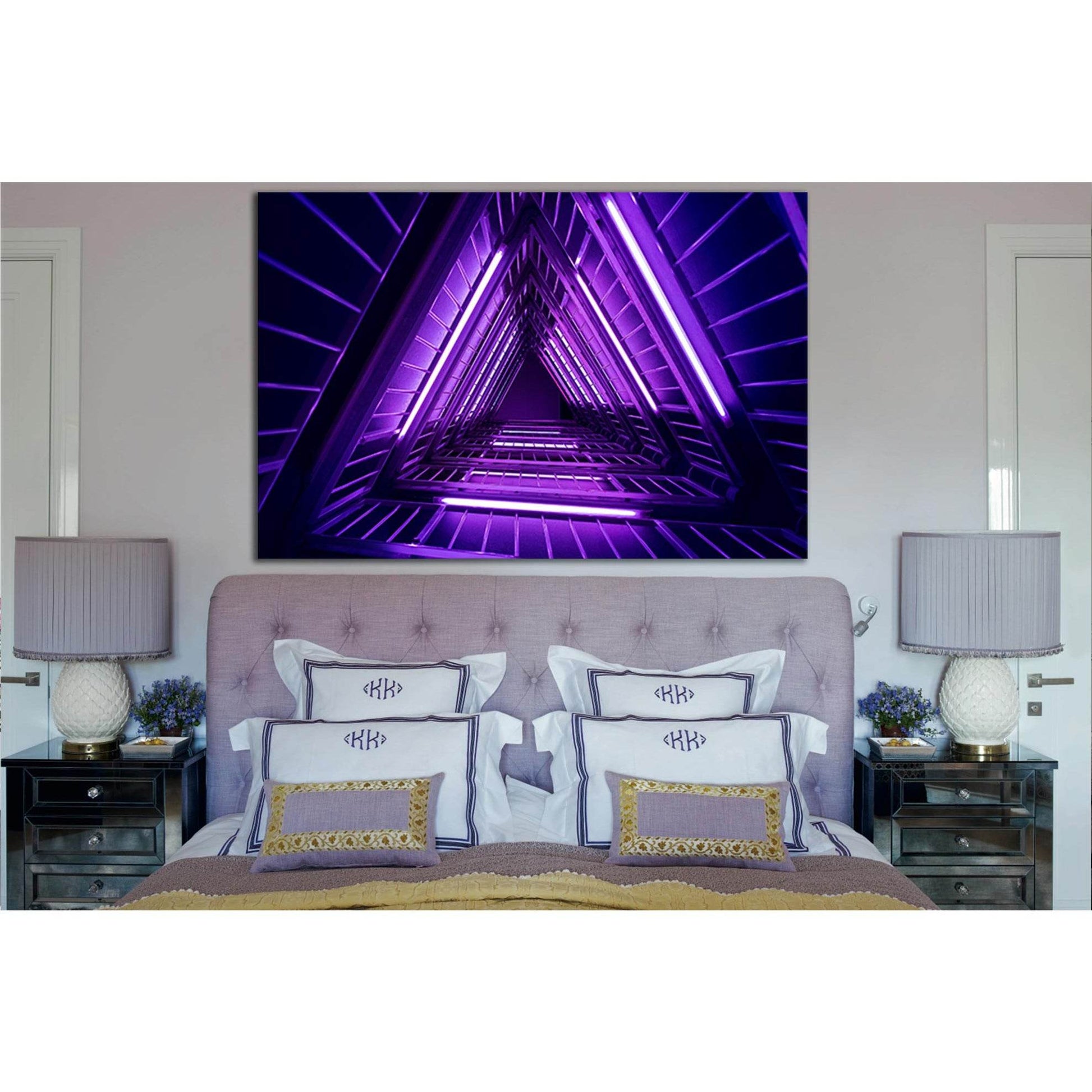 Stairs In Purple Light №SL1421 Ready to Hang Canvas PrintCanvas art arrives ready to hang, with hanging accessories included and no additional framing required. Every canvas print is hand-crafted, made on-demand at our workshop and expertly stretched arou