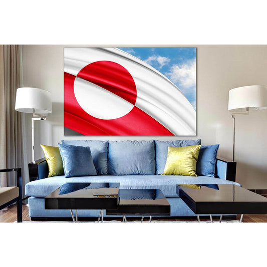 Greenland Flag Of Silk №SL1202 Ready to Hang Canvas PrintCanvas art arrives ready to hang, with hanging accessories included and no additional framing required. Every canvas print is hand-crafted, made on-demand at our workshop and expertly stretched arou
