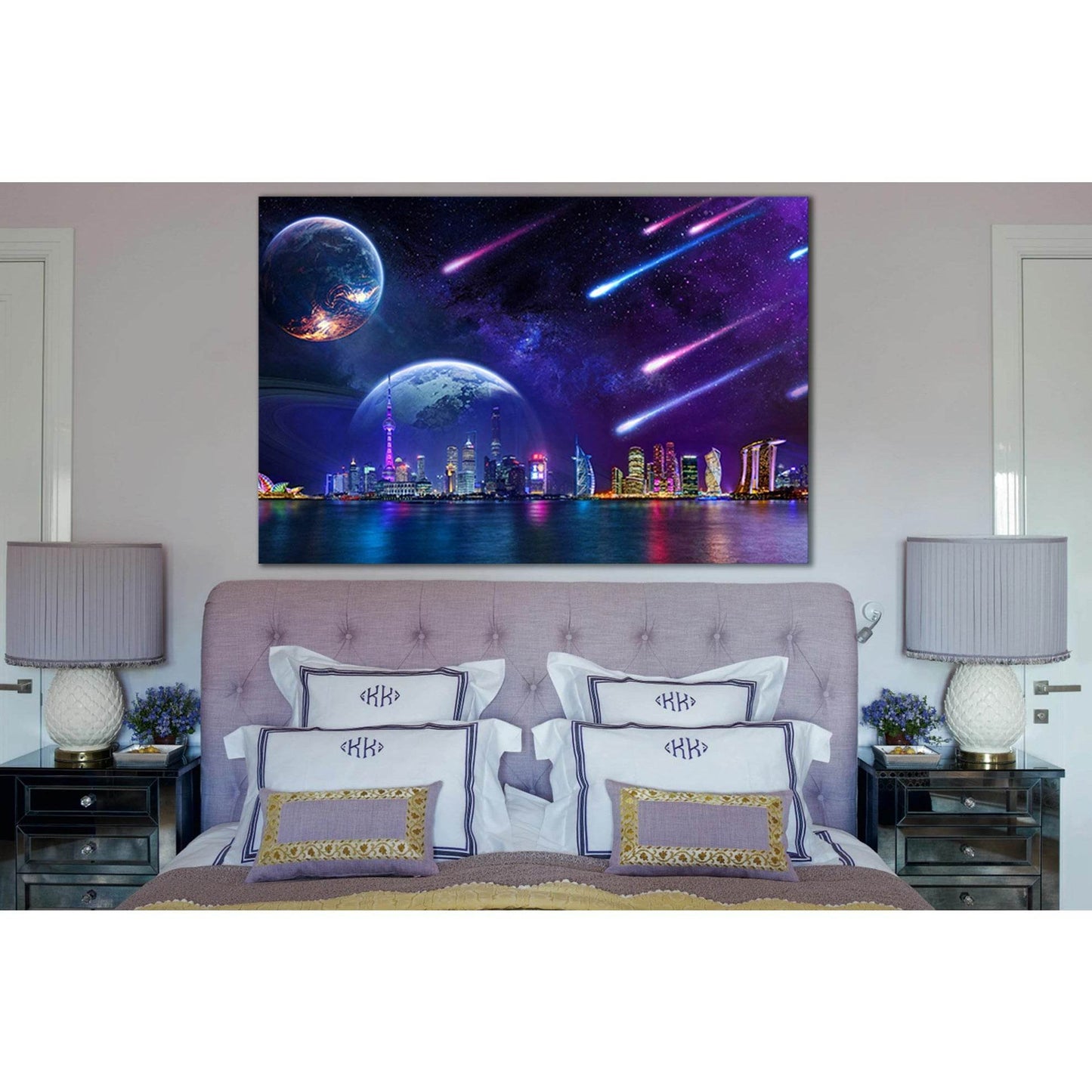 Skyline Cityscapes Fantasy Art №SL1454 Ready to Hang Canvas PrintCanvas art arrives ready to hang, with hanging accessories included and no additional framing required. Every canvas print is hand-crafted, made on-demand at our workshop and expertly stretc