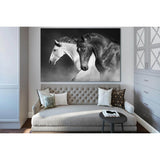 Horses Running Gallop In The Desert №SL1559 Ready to Hang Canvas Print