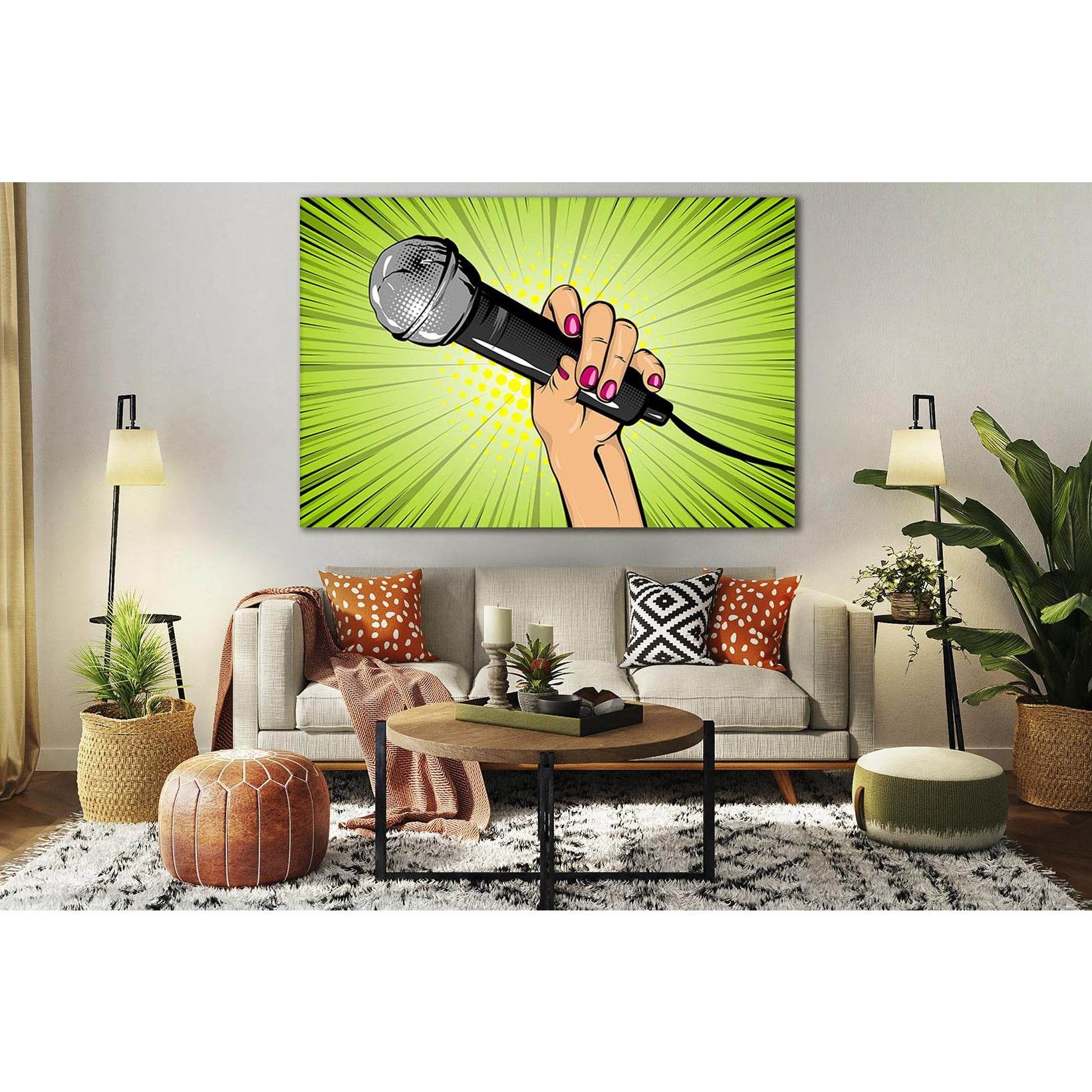 Microphone In Hand Pop Art №SL535 Ready to Hang Canvas PrintCanvas art arrives ready to hang, with hanging accessories included and no additional framing required. Every canvas print is hand-crafted, made on-demand at our workshop and expertly stretched a