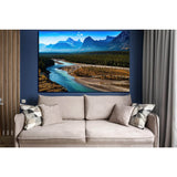 Landscape Mountain And River №SL1600 Ready to Hang Canvas Print