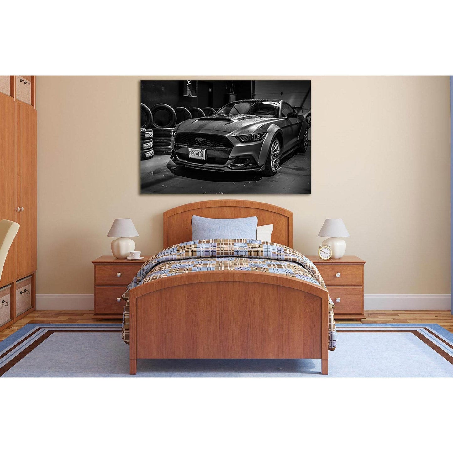 Ford Mustang Black And White №SL881 Ready to Hang Canvas PrintCanvas art arrives ready to hang, with hanging accessories included and no additional framing required. Every canvas print is hand-crafted, made on-demand at our workshop and expertly stretched