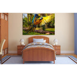 Flying Parrot Macaw Close Up №SL1501 Ready to Hang Canvas Print