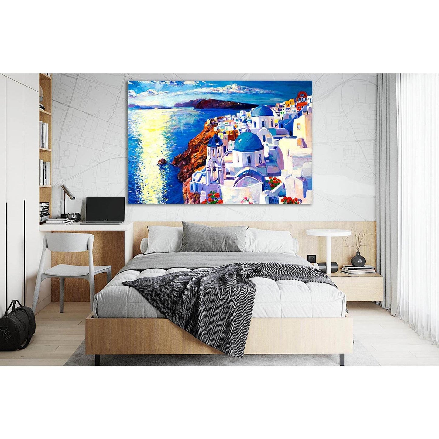 Oil Painting Santorini №SL601 Ready to Hang Canvas PrintCanvas art arrives ready to hang, with hanging accessories included and no additional framing required. Every canvas print is hand-crafted, made on-demand at our workshop and expertly stretched aroun