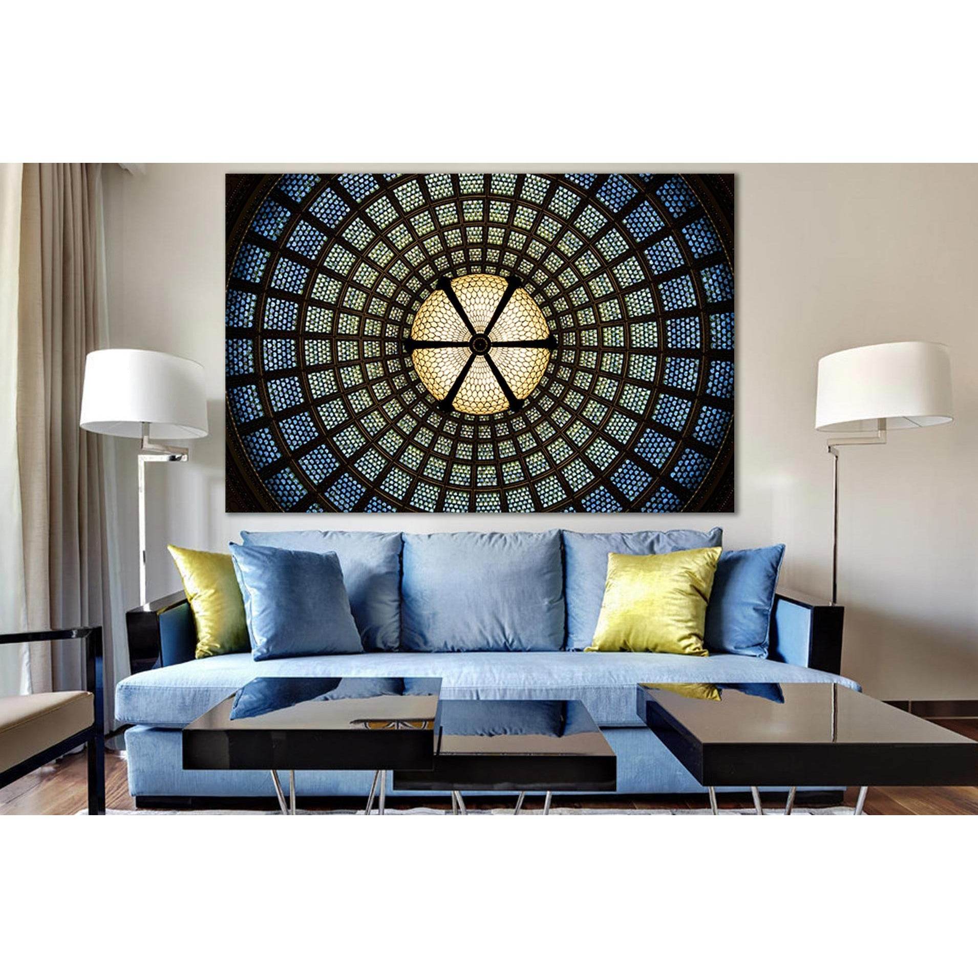 Ceiling Wall Architecture №SL1387 Ready to Hang Canvas Print