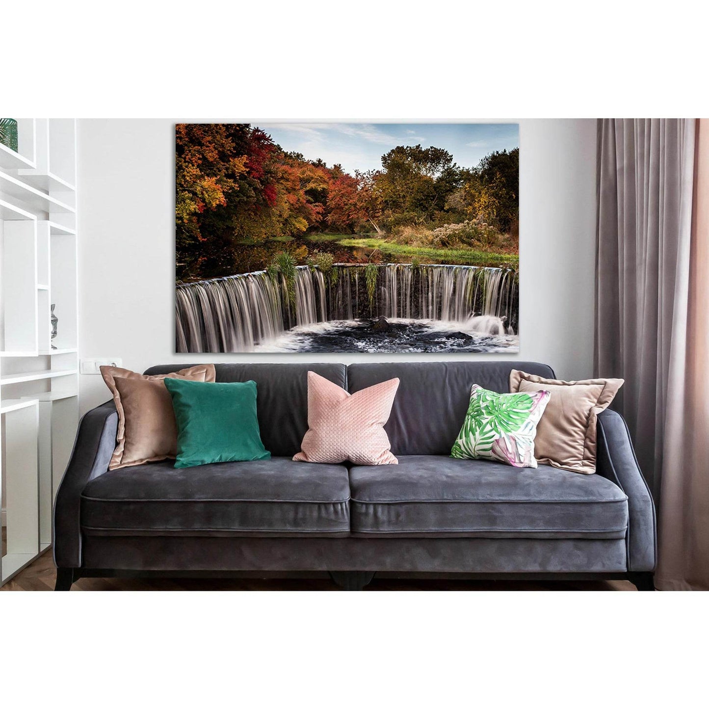 Waterfall In Autumn Day №SL1488 Ready to Hang Canvas PrintCanvas art arrives ready to hang, with hanging accessories included and no additional framing required. Every canvas print is hand-crafted, made on-demand at our workshop and expertly stretched aro