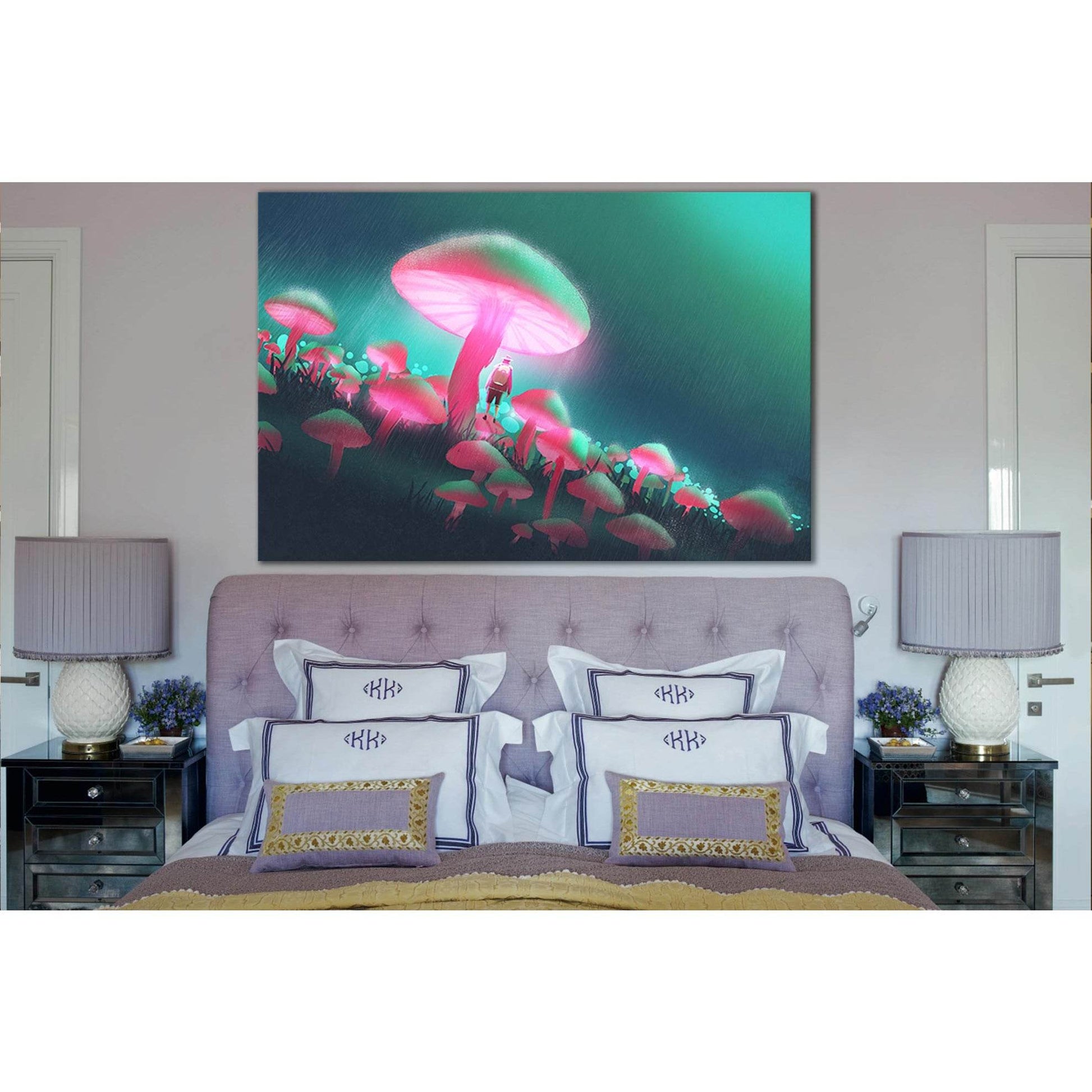 Tourist In A Big Mushroom Forest №SL1263 Ready to Hang Canvas PrintCanvas art arrives ready to hang, with hanging accessories included and no additional framing required. Every canvas print is hand-crafted, made on-demand at our workshop and expertly stre