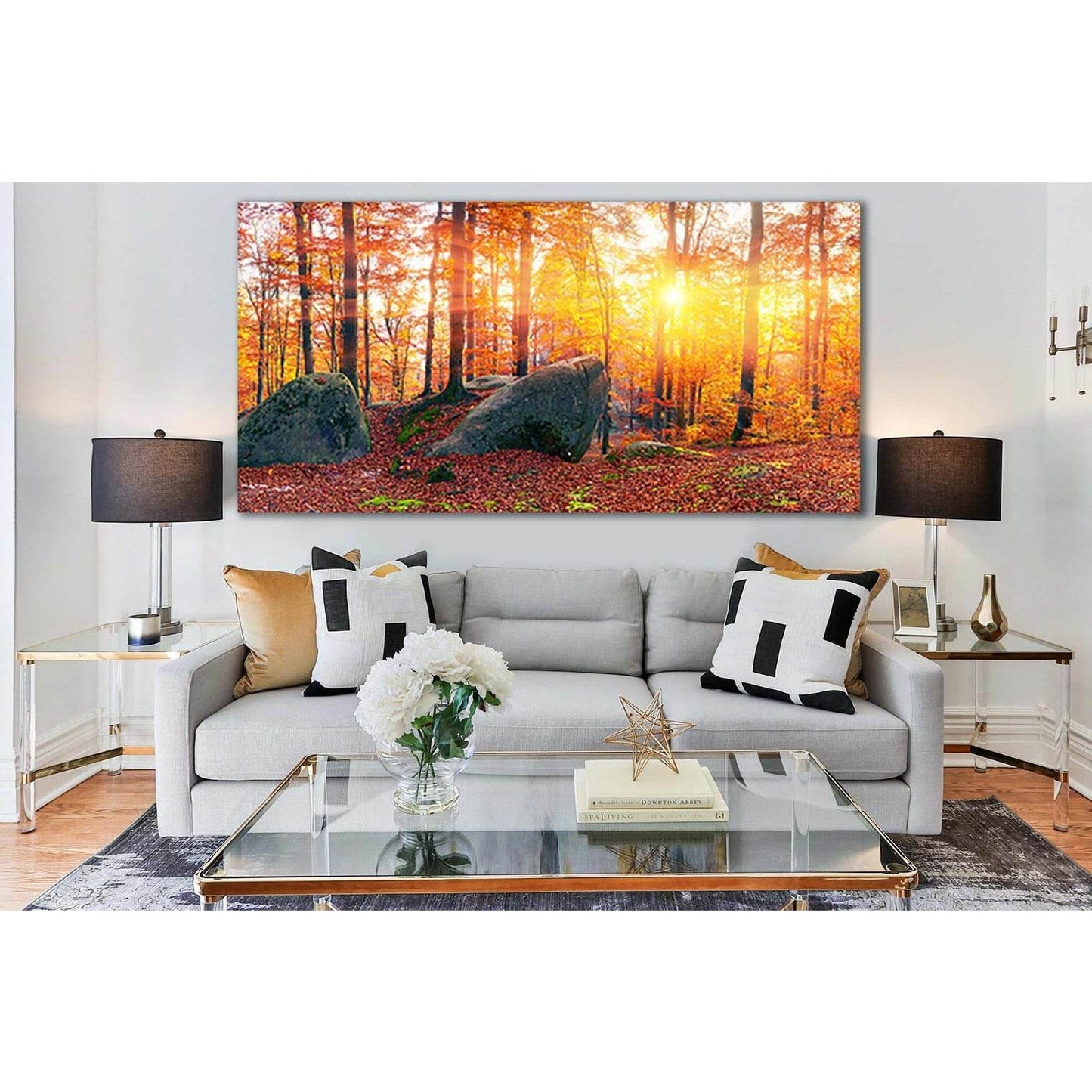 Stones In Forest Sunset №SL282 Ready to Hang Canvas PrintCanvas art arrives ready to hang, with hanging accessories included and no additional framing required. Every canvas print is hand-crafted, made on-demand at our workshop and expertly stretched arou