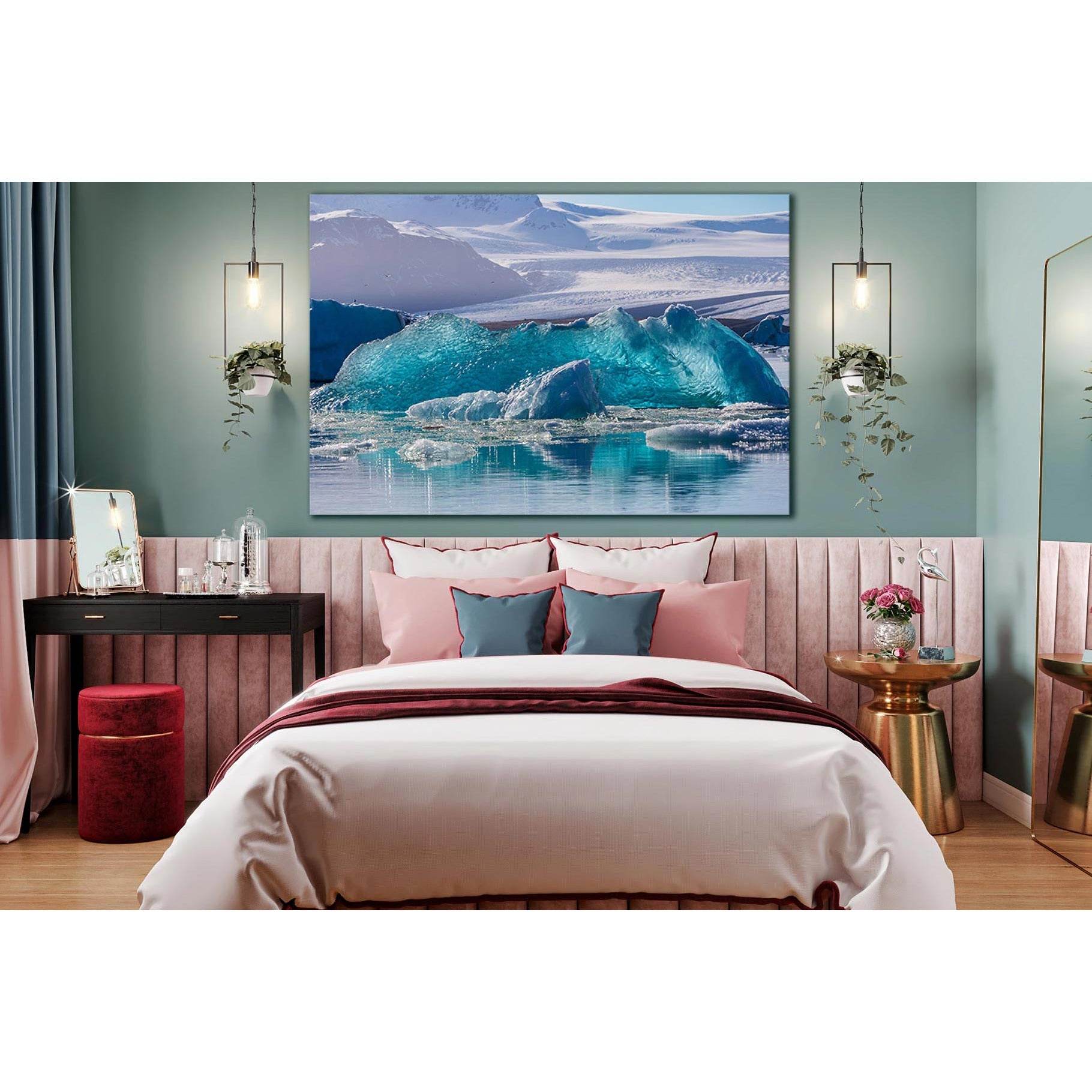 Icebergs In The Glacial Lagoon №SL1322 Ready to Hang Canvas Print