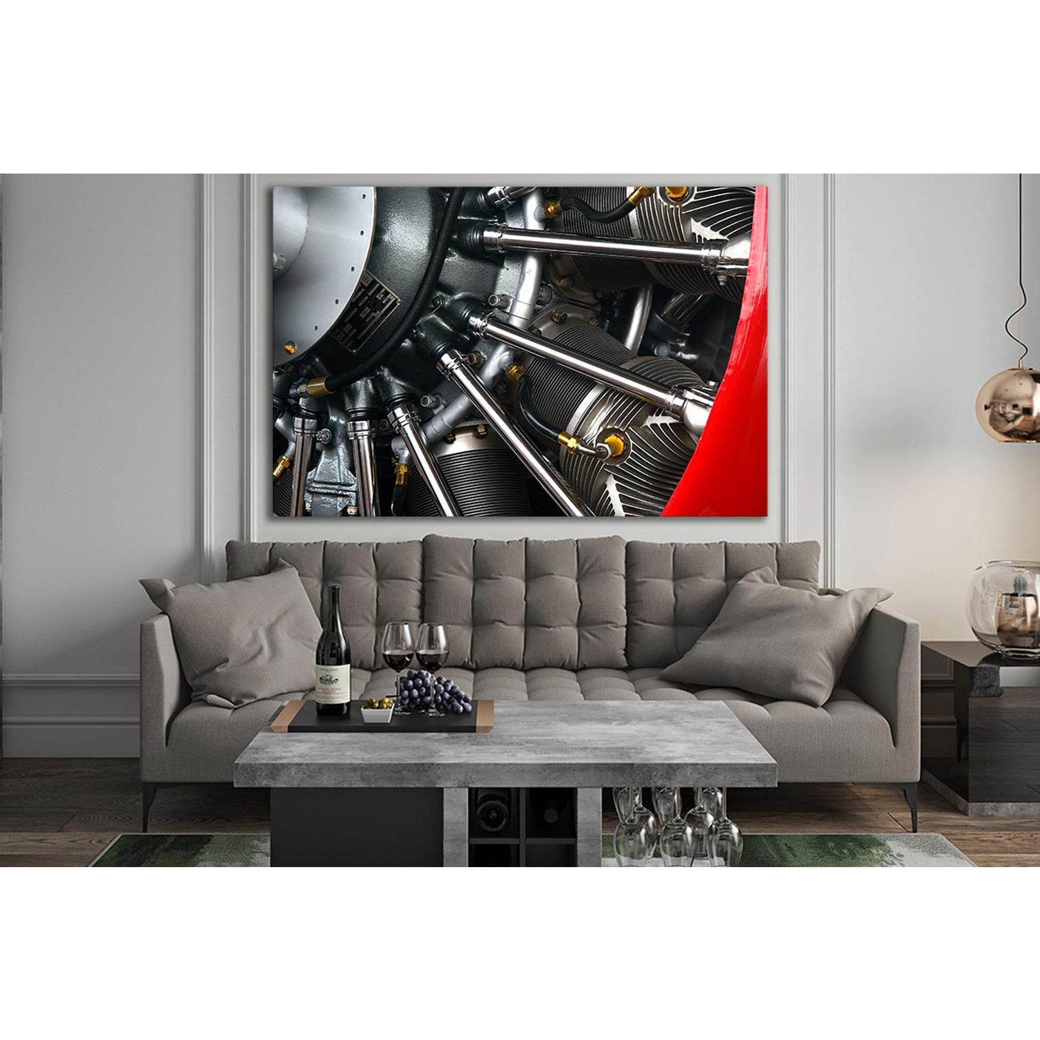 Airplane Radial Engine №SL1444 Ready to Hang Canvas Print