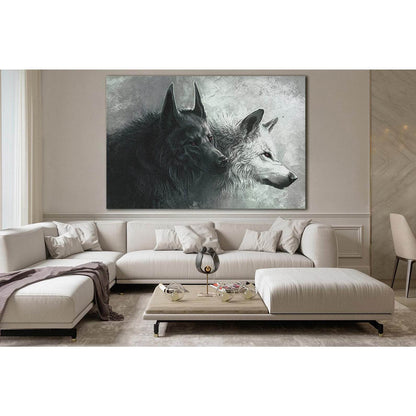 Painting Black And White Wolves №SL1558 Ready to Hang Canvas PrintCanvas art arrives ready to hang, with hanging accessories included and no additional framing required. Every canvas print is hand-crafted, made on-demand at our workshop and expertly stret