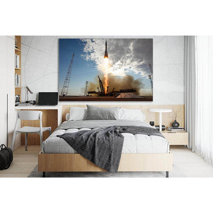 Rocket Soyuz TMA-05M Start №SL992 Ready to Hang Canvas PrintCanvas art arrives ready to hang, with hanging accessories included and no additional framing required. Every canvas print is hand-crafted, made on-demand at our workshop and expertly stretched a