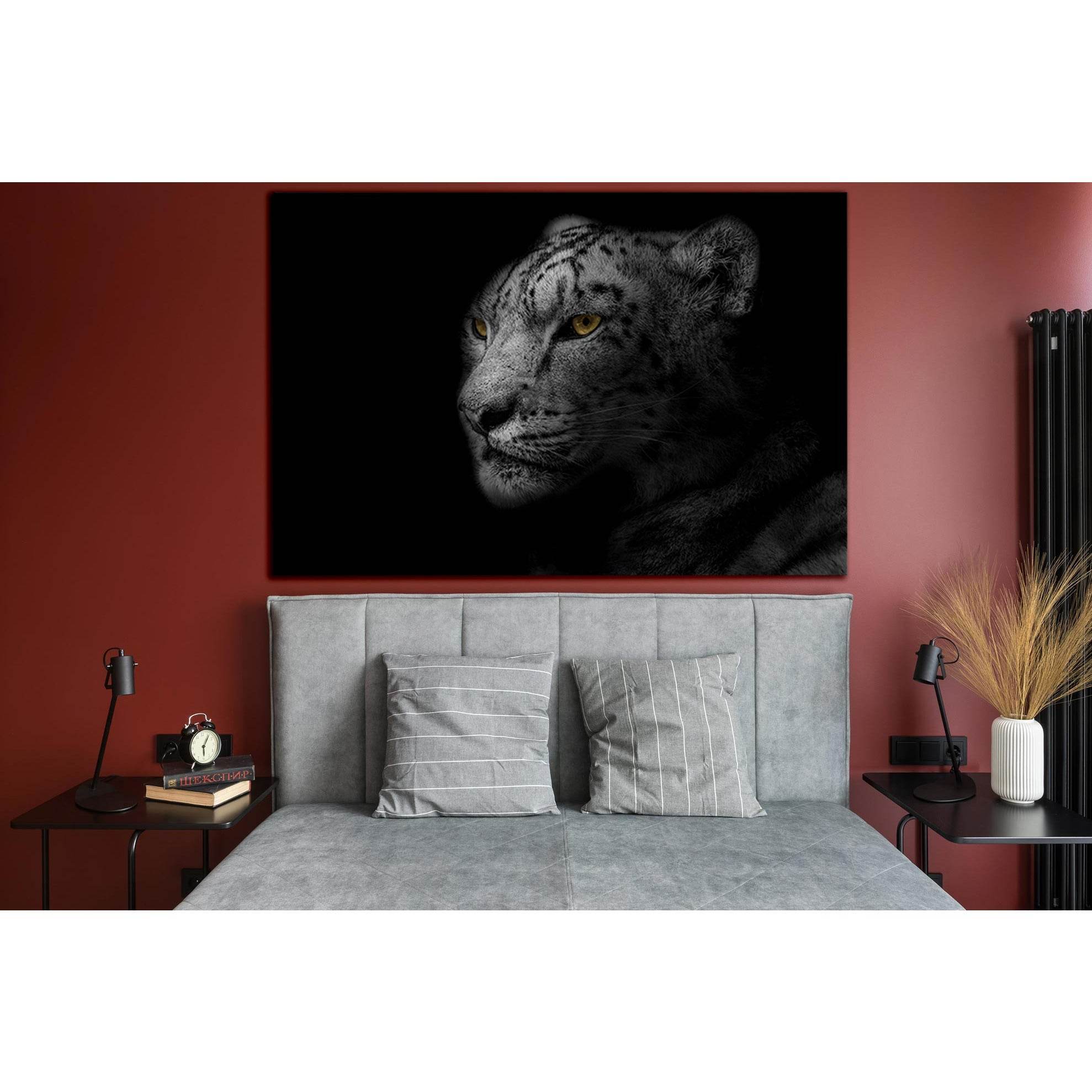 Close Up Portrait Of Leopard №SL1520 Ready to Hang Canvas Print