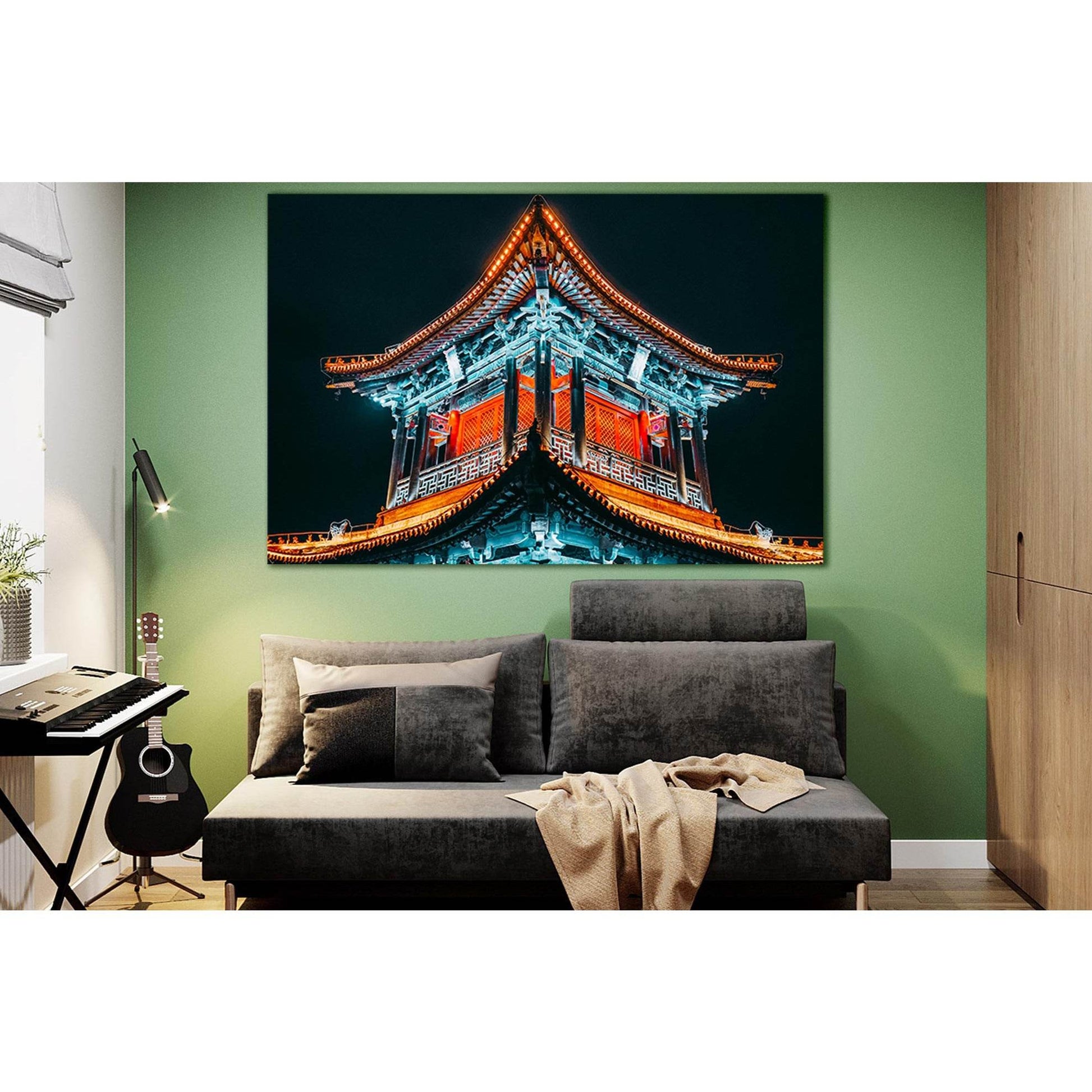 Lighted Temple At Night №SL1409 Ready to Hang Canvas PrintCanvas art arrives ready to hang, with hanging accessories included and no additional framing required. Every canvas print is hand-crafted, made on-demand at our workshop and expertly stretched aro