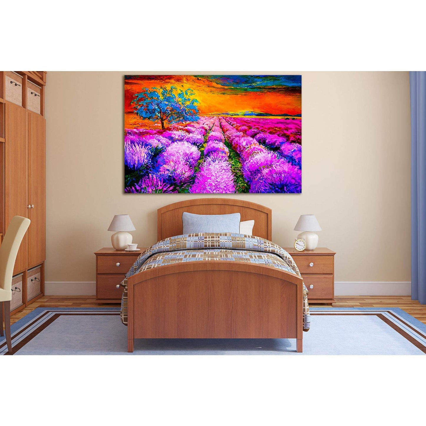 Sunset Over Lavender Field №SL613 Ready to Hang Canvas PrintCanvas art arrives ready to hang, with hanging accessories included and no additional framing required. Every canvas print is hand-crafted, made on-demand at our workshop and expertly stretched a