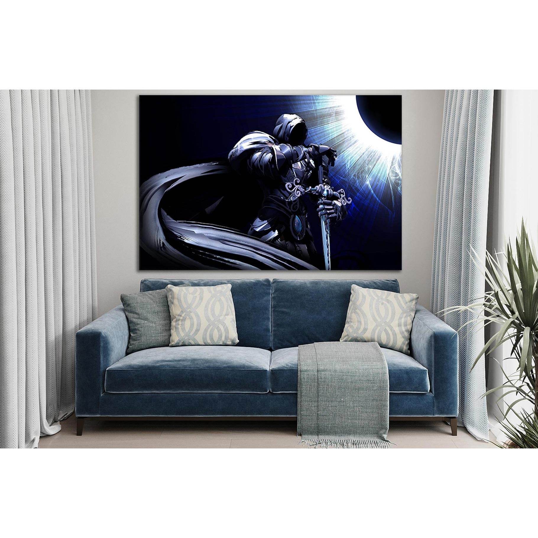 Knight With A Long Cloak №SL1216 Ready to Hang Canvas Print