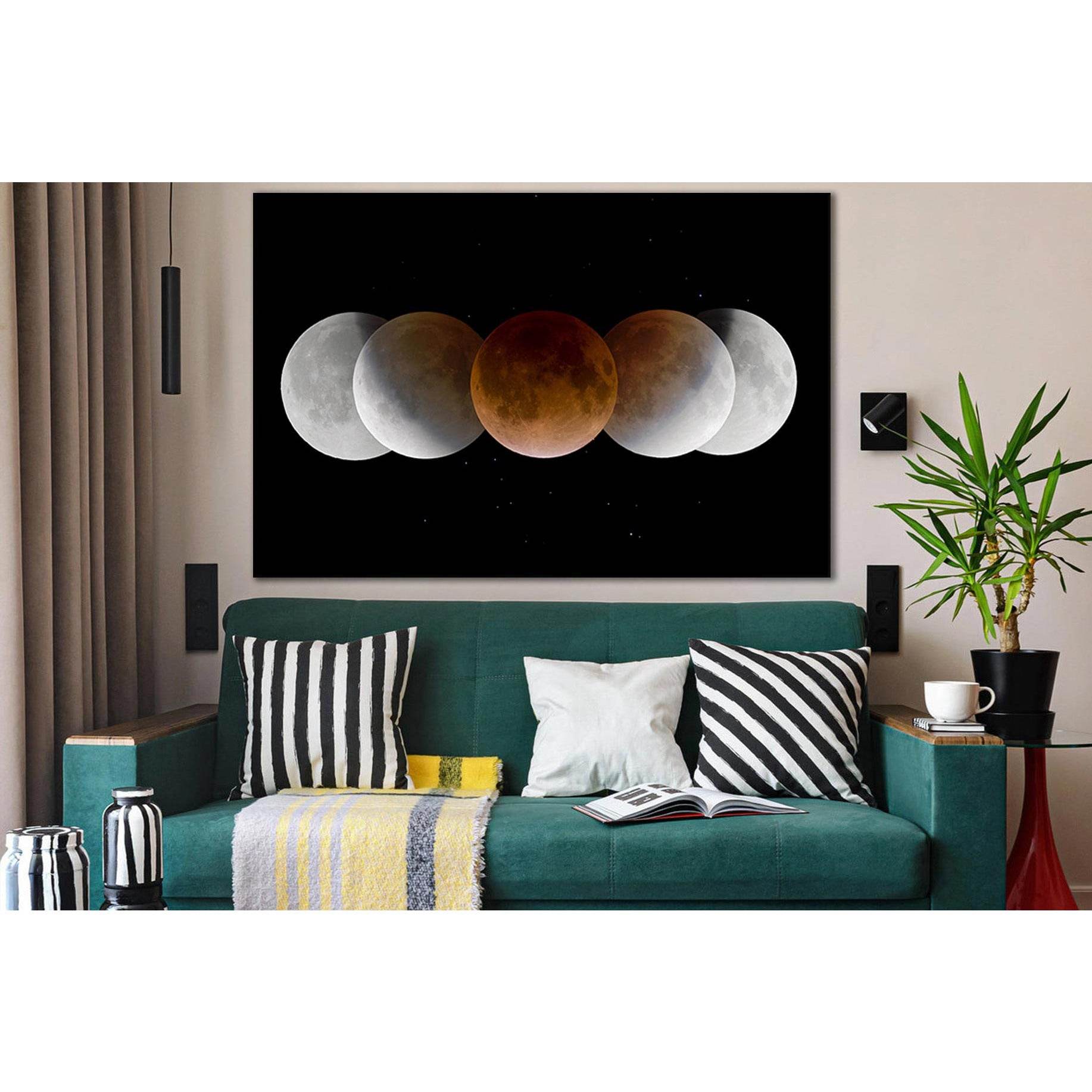 Eclipse Of The Moon №SL990 Ready to Hang Canvas PrintCanvas art arrives ready to hang, with hanging accessories included and no additional framing required. Every canvas print is hand-crafted, made on-demand at our workshop and expertly stretched around 1