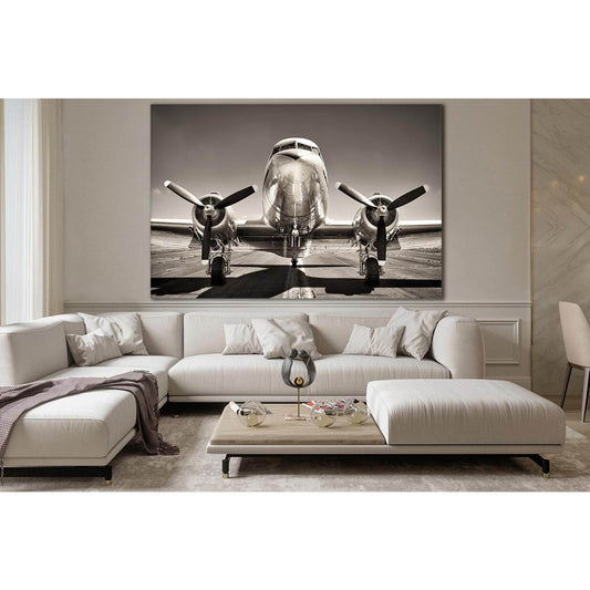Vintage Plane On Runway №SL739 Ready to Hang Canvas PrintCanvas art arrives ready to hang, with hanging accessories included and no additional framing required. Every canvas print is hand-crafted, made on-demand at our workshop and expertly stretched arou