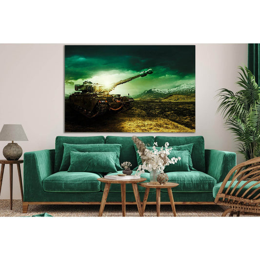 Tank In The Field №SL776 Ready to Hang Canvas PrintCanvas art arrives ready to hang, with hanging accessories included and no additional framing required. Every canvas print is hand-crafted, made on-demand at our workshop and expertly stretched around 100