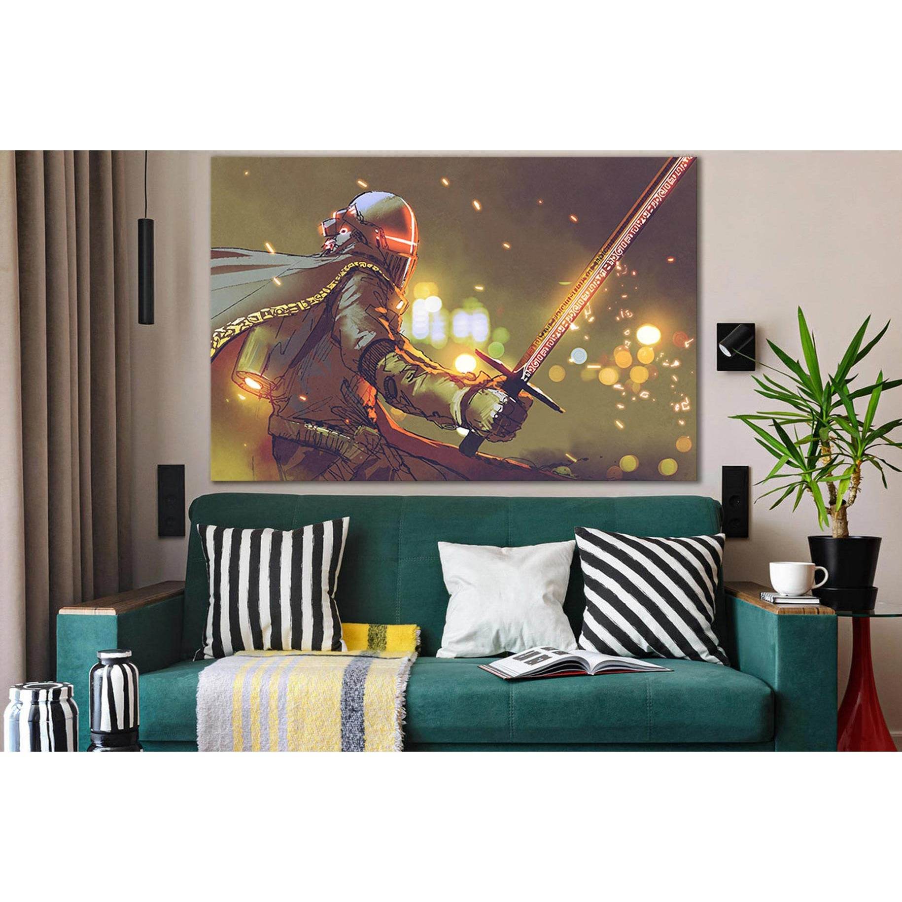 Astro Knight In Futuristic Armor №SL1266 Ready to Hang Canvas PrintCanvas art arrives ready to hang, with hanging accessories included and no additional framing required. Every canvas print is hand-crafted, made on-demand at our workshop and expertly stre