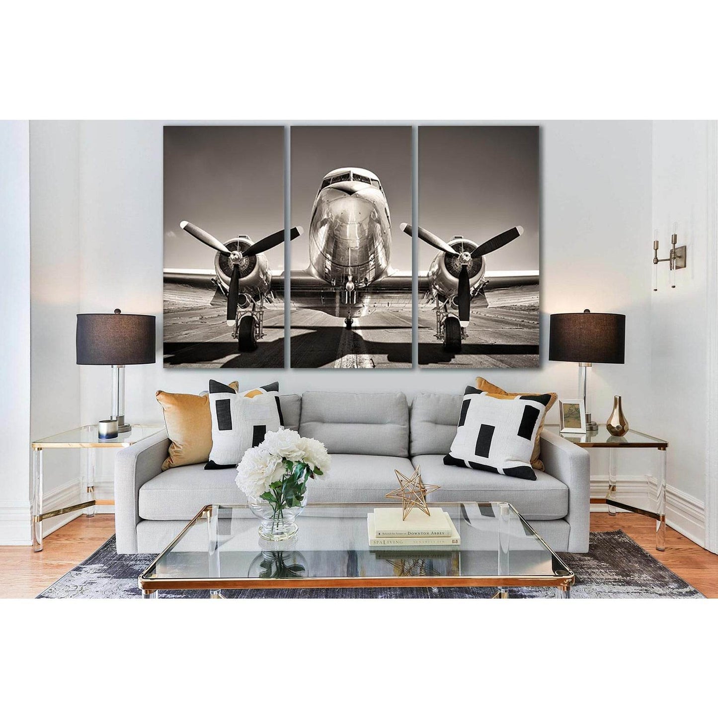 Vintage Plane On Runway №SL739 Ready to Hang Canvas PrintCanvas art arrives ready to hang, with hanging accessories included and no additional framing required. Every canvas print is hand-crafted, made on-demand at our workshop and expertly stretched arou