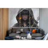 Warrior Girl In Hood №SL1279 Ready to Hang Canvas Print