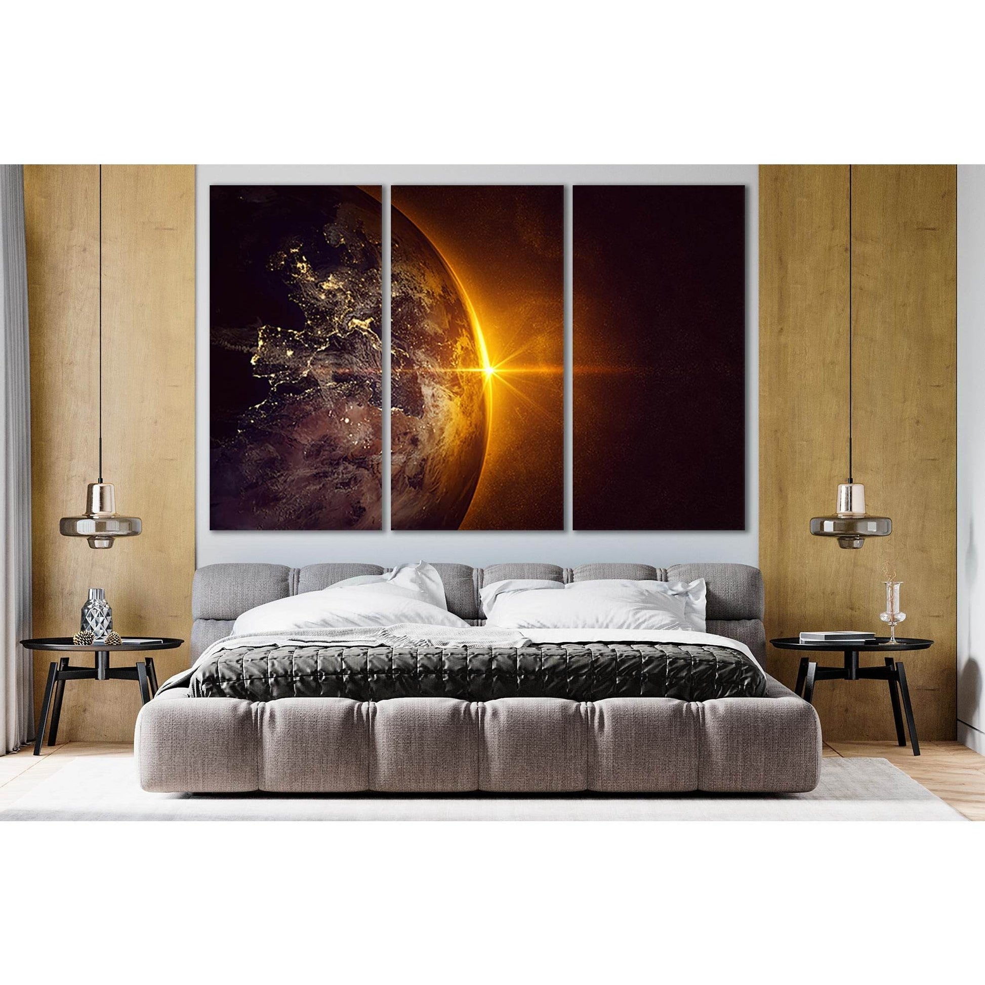 Planet Earth Space Sunrise №SL287 Ready to Hang Canvas PrintCanvas art arrives ready to hang, with hanging accessories included and no additional framing required. Every canvas print is hand-crafted, made on-demand at our workshop and expertly stretched a