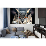 Wild Owl With Orange Eyes №SL1552 Ready to Hang Canvas Print